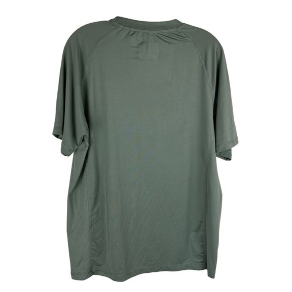 Eddie Bauer Men's Swim Rash Guard Shirt Size Small Green Short Sleeve - Picture 2 of 5